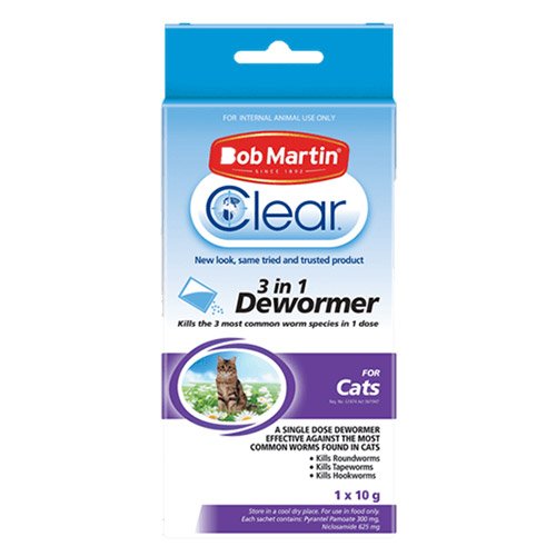 Bob Martin Clear 3 in 1 Dewormer for Cat Supplies