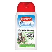 Bob Martin Clear Ticks & Fleas Shampoo for Cat Supplies