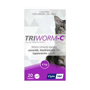 Triworm-C De-wormer for Cat Supplies