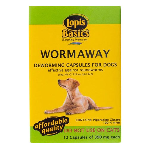 Lopis Basics Worm Away Deworming Capsules For Dogs for Dog Supplies